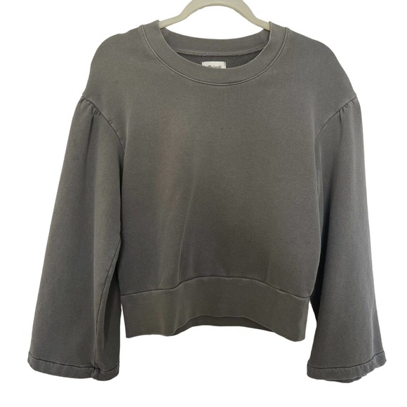 Madwell x Karen Walker Tops - Madewell x Karen Walker Women's Dark Gray Garment Dyed Pullover Sweatshirt - S
